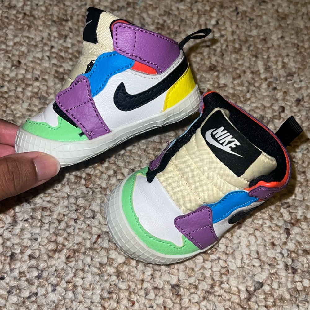 Jordan Baby/Toddler Multicolor High-Top Sneakers - Black Swoosh